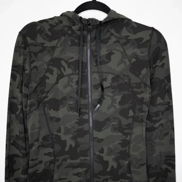 Lululemon Hooded Define Jacket Nulu Incognito Camo Multi Gator Green C6 - Picture 6 of 7